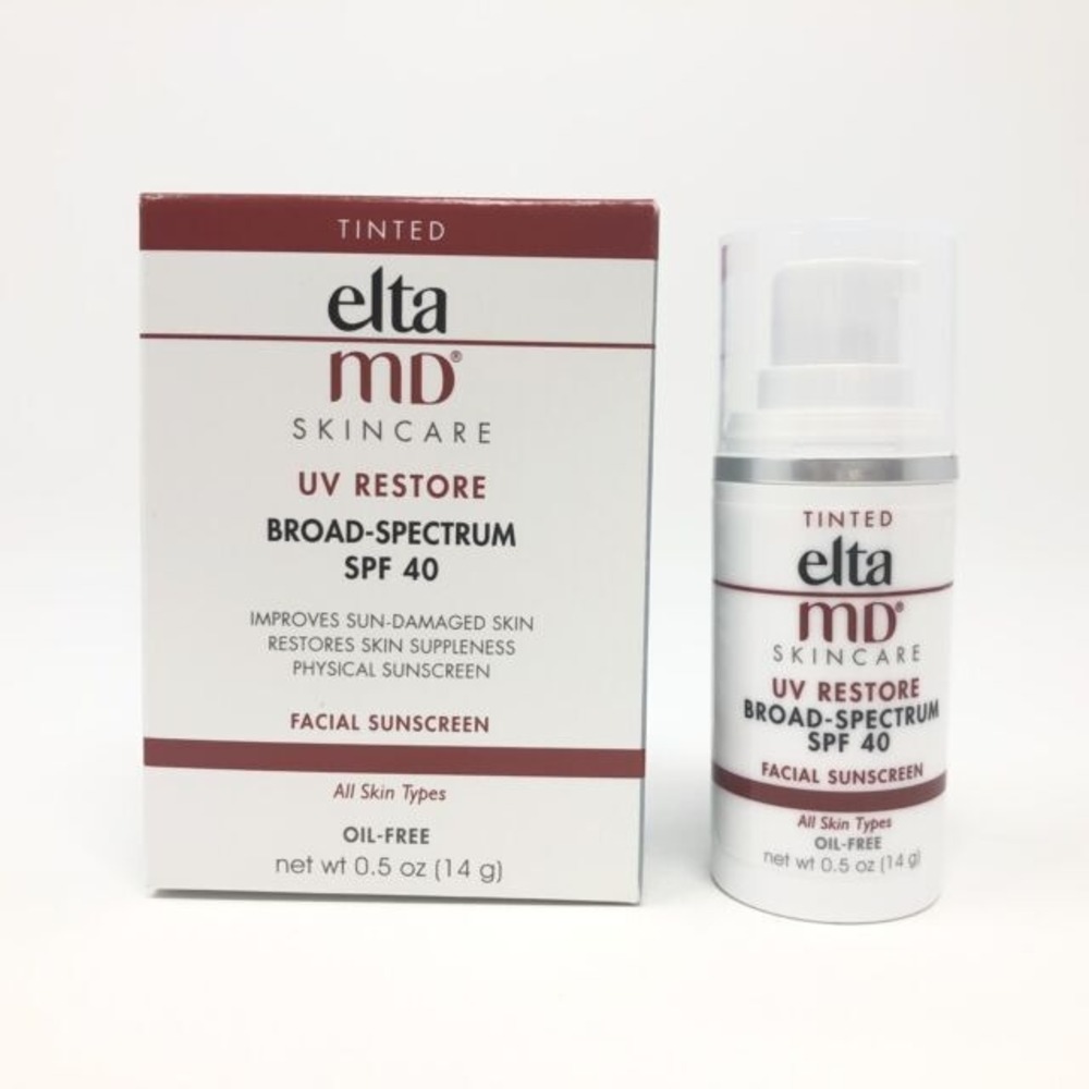 Elta MD UV Restore SPF 40 Tinted Sunscreen 0.5 oz Travel Size Exp 2/26 Lot Of 2